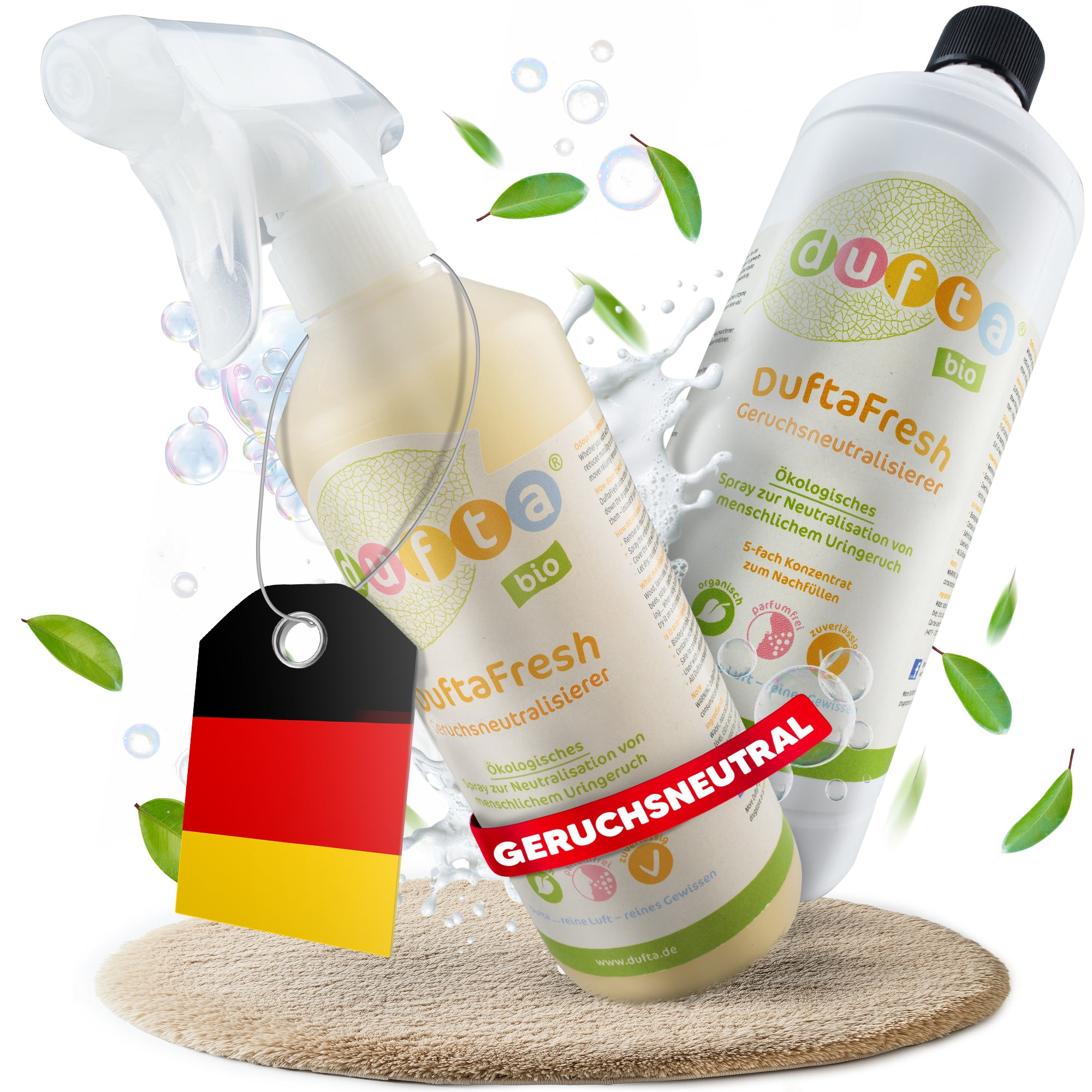 DuftaFresh Geruchsneutralisierer Set 1x500ml und 1x1l Konzentrat