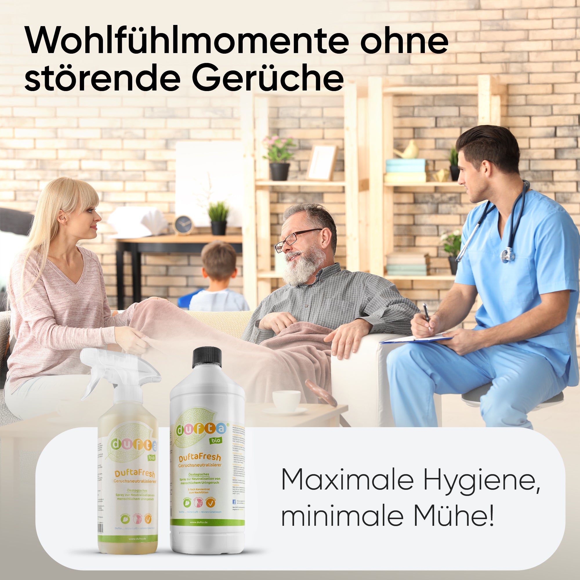 DuftaFresh Geruchsneutralisierer Set 1x500ml und 1x1l Konzentrat